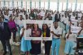 Echanges entre la Première dame, Sylvia Bongo Ondimba, les panélistes et les élèves dans le cadre de la Journée internationale de la femme 2020, au lycée Paul Indjendjet Gondjout. © Gabonreview