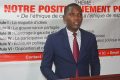 Fred Aurèle Zehou Moussock lors de sa déclaration, le 14 mars 2020 à Libreville. © Gabonreview