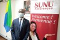 Le directeur général de Sunu assurances vie Gabon, Jean Constant Assi, annonçant l’aide de son groupe pour le Gabon. © Gabonreview