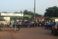 Les étudiants de l’ENS en grève le 26 juin. © Gabonactu