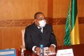 Julien Nkoghe Bekale, Premier ministre, le 25 juin 2020, au palais Omar Bongo Ondimba. © Sénat-Gabon
