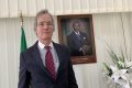 Pascal Richter, ambassadeur de la République fédérale d’Allemagne au Gabon, le 10 juin à Libreville, au sortir de son entretien avec le ministre des Affaires étrangères du Gabon. © Gabonreview