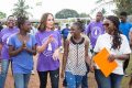 Sylvia Bongo Ondimba, lors d'une activité de sa fondation éponyme, à Libreville, en 2018. © D.R.