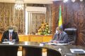 Le Premier ministre et ses collaborateurs le 3 juillets. © Primature-Gabon