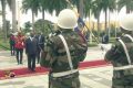 Le président de la République, Ali Bongo Ondimba, a présidé, le 17 août 2020, la traditionnelle parade militaire relative à la fête de l’Indépendance dont fête cette année, les 60 ans. © D.R.
