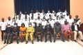 Photo pour la postérité des journalistes en stage à Lambaréné, du 8 au 13 septembre 2020, avec le gouverneur du Moyen-Ogooué, Barnabé Bangalivoua (en jaune) . © Gabonreview