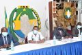 Les responsables de la Commission permanente de révision des textes (CPRT) du PDG et les membres du Secrétariat provincial de l'Estuaire, le 8 septembre 2020, à Libreville.  © Facebook/pdggabon