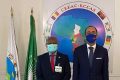 Le nouveau président de la CEEAC, Gilberto Da Piedade Verissimo et l’ambassadeur du Maroc au Gabon, Abdallah Sbihi. © D.R.