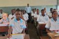 Des élèves du Lycée Nelson Mandela de Libreville pendant un cours d'espagnol, Gabon, le 3 février 2020. ©  RFI/Yves-Laurent Goma