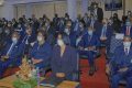Rose Christiane Ossouka entourée de ses ministres le 4 septembre. © D.R.