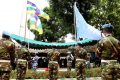 L’adjudant-chef major Patrice Akoue Messi décédé en Centrafrique, a reçu à titre posthume la médaille de reconnaissance de l’armée, le 1er octobre à Libreville. © D.R.