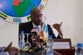 Biendi Maganga Moussavou s’exprimant sur la réduction des importations. © Gabonreview