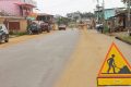 Rendu des travaux d'entretien de la route menant au quartier Dragage à Libreville. © L'Union