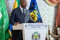 Le président Ali Bongo s’exprimant le 5 janvier. © D.R.