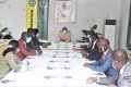 Les membres de la CPD du Parti démocratique gabonais en concertation avec le Secrétaire général, le 12 février 2021. © Facebook/pdggabon