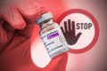 Photomontage avec une dose du vaccin AstraZeneca. ©  Frank Hoermann/Sven Simon/AFP