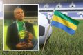 En médaillon, Franck Nguema, le ministre gabonais des Sports, en interview au stade de Franceville. © Gabonreview