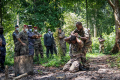 Le ministre de la Défense nationale, Michael Moussa Adamo, était, le 23 avril dernier, au Centre d’entrainement au combat en forêt du Gabon (CEC FoGa). © Communication EFG