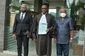 Me François Meye Meye, l’avocat de Faustin Laurent Bilié-Bi Essone et Emmanuel Ntoutoume Ndong, devant le tribunal administratif, le 29 juin 2021. © Facebook/partipolitiqueRPM