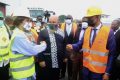 La directrice de Jeta groupe et l’ancien maire de Libreville lors du lancement des travaux le 20 mai. © Gabonreview