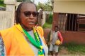 Armelle Yembi, membre de Dynamique unitaire, le 1er septembre 2021, à Bongoville. © Capture d'écran/Gabonreview