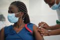 Les marchés de Libreville désormais dotés de points de vaccination anti-Covid-19. © D.R.