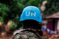 Un Casque bleu de la Minusca en faction dans la ville de Bangassou, en République centrafricaine, le 15 janvier 2021. © MINUSCA/Leonel Grothe