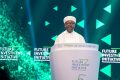 Ali Bongo Ondimba, le 26 octobre 2021, à Riyad. © Com. présidentielle