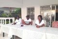 Le bureau de l’association BBKM avec Idriss Youba Mouangui (centre), le 28 novembre 2021 à Libreville. © Gabonreview