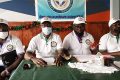 Féfé Onanga et les siens lors de la déclaration du 14 décembre. © Capture d’écran/Gabonreview