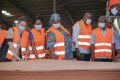 Les parlementaires de la Francophonie visitant l’une des usines de transformation du bois de Nkok, le 29 janvier 2021. © D.R.