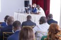Le ministre de la Santé et ses collaborateurs lors de la présentation de l’enquête, le 26 janvier 2022, à Libreville. © Facebook /SanteGouvga
