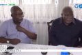 Guy Nzouba Ndama (à gauche) en compagnie du président de la PG-41, Me Louis Gaston Mayila, en janvier 2022, à Libreville. © capture d’écran/Gabonreview