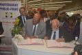 Un moment de la signature de l’accord-cadre au sein de l’hypermarché Carrefour de Libreville. © Gabonreview