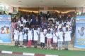 Les officiels avec les bénéficiaires des actes de naissance dans le cadre du Programme conjoint «citoyenneté et protection sociale». © Gabonreview