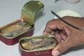 Les autorités ont lancé la traque aux boites de sardine de marque Belle Ville, le 16 mai à Tchibanga, interdites à la consommation depuis janvier 2022. © D.R.