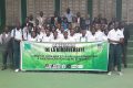 Elèves et officiels au lancement de la semaine de biodiversité à l’Institut Léon Mba, le 23 mai 2022 à Libreville. © Gabonreview