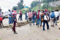 Quelques étudiants pendant leur mouvement, le 16 mai 2022 à Libreville. © Gabonreview