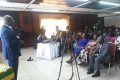 Le ministre du Commerce et des PME-PMI, Yves Fernand Manfoumbi, lançant le 13 mai à Libreville, la campagne électorale pour le renouvellement des instances de gouvernance de la Chambre de commerce du Gabon. © Gabonreview