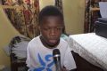 Silas Kendo, candidat au CEP à l’école publique de Plein-Ciel Bisségué (Libreville). © Gabonreview/Capture d'écran (Gabon 1ère)
