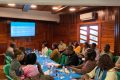 Les officiers de police judiciaire et agents de police judiciaire durant la formation sur la législation en matière de trafic de la faune, offerte par le ministère des Eaux et Forêts et Conservation justice. © D.R.