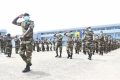 Des militaires au Camp N'Tchoréré, à Libreville, en 2020. © Com. présidentielle
