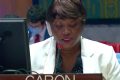 Le représentant du Gabon au Conseil de sécurité, Lilly Stella Ngyema Ndong a réitéré l’appui du Gabon à la désignation rapide d'un représentant spécial du Secrétaire général. © D.R.
