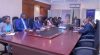 Le ministre de la Santé et des Affaires sociales, Dr. Guy Patrick Obiang Ndong devisant avec les représentants de l’OMS et de l’Unicef. © D.R.