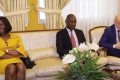 Les représentants de la Banque mondiale au cabinet du ministre de la Pêche, le 5 juillet 2022. © Capture d’écran/Gabonreview