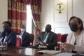 Les ministres Édith Ekiri Mounombi épouse Oyouomi et sa collègue Madeleine Edmée Berre ont été auditionnées, le 27 juin 2022, à la Cour constitutionnelle. © Gabonreview/capture d'écran Gabon 1ere