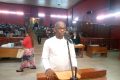 Renaud Allogo Akoue à la barre, le 3 août 2022. © Gabonreview
