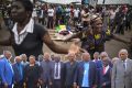 La société civile devra essayer de faire entendre au pouvoir politique cette maxime d’Aimé Césaire : «Une civilisation qui s’avère incapable de résoudre les problèmes que suscite son fonctionnement est une civilisation décadente.» © Montage Gabonreview