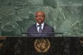 Ali Bongo, lors de son intervention, le 21 septembre 2022, à New York. © ONU
