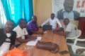 Le Secrétaire général de ce syndicat, Alain Mouagouadi et ses collègues, le 24 septembre 2022, à Libreville. © Gabonreview